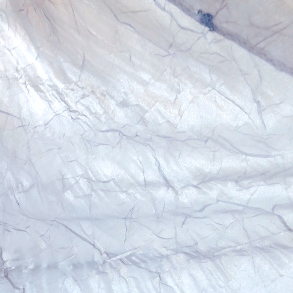 Cape iridescent sheer hooded Balloon cape in Silver size S-M & Petites 100% poly - Picture 9 of 12